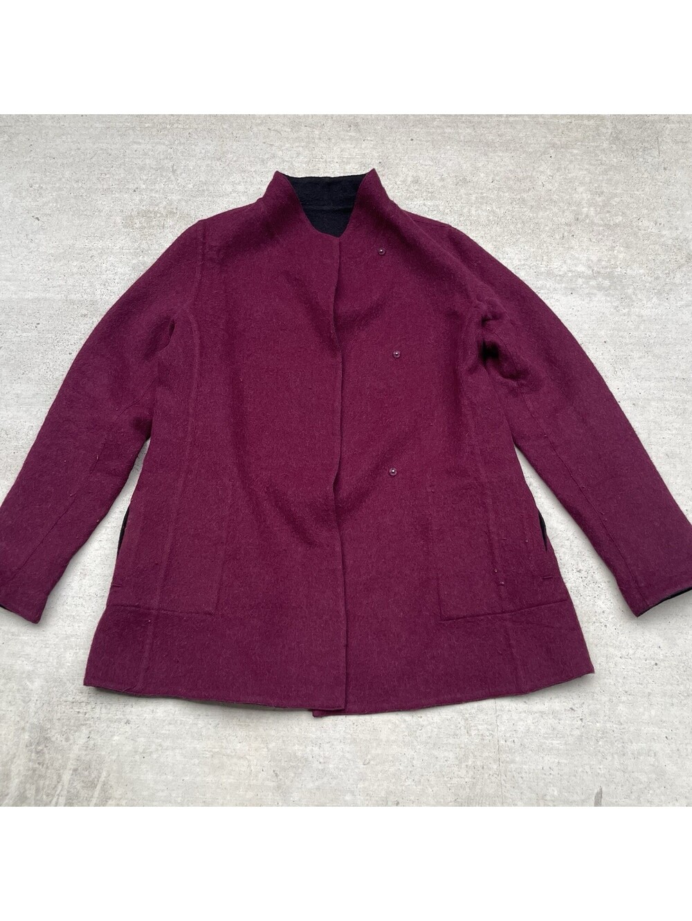 Beyond Threads Jacket Alpaca Wool Sleeve Button Women Small Boho Peru